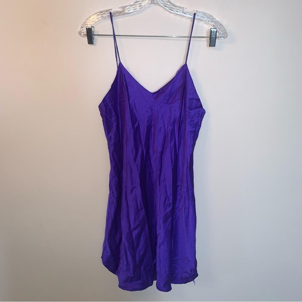 Vintage Purple Chemise 100% Silk